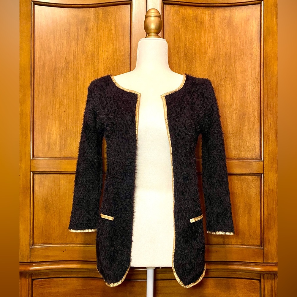 Fuzzy Women’s Cardigan Black Size Small